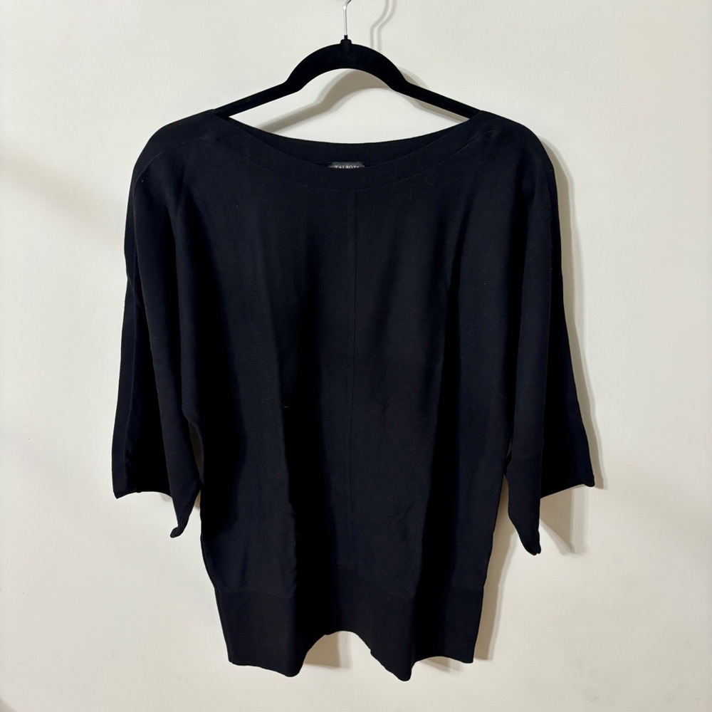 Talbots Black Off-the-Shoulder Sweater